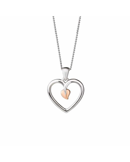 Clogau Metallic Tree Of Life Sterling Heart Pendant
