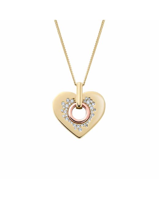 Clogau Metallic Cariad 9Ct Solid Sparkle Pendant With Diamonds