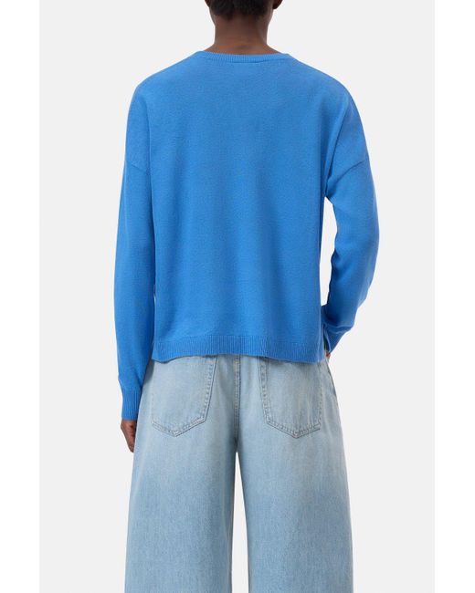 Closed Blue Damen Gestricktes Langarmshirt, (Größe)