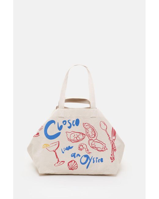Closed White Damen Tasche Aus Baumwolle