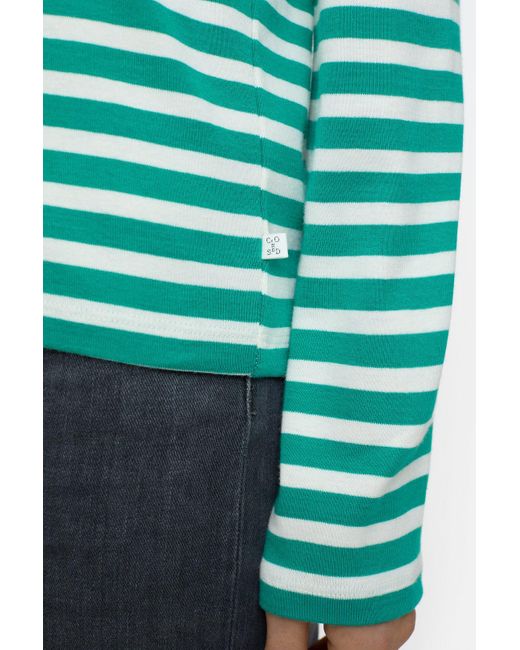 Closed Blue Damen Langarmshirt Aus Bio-Baumwoll-Mix, (Größe)