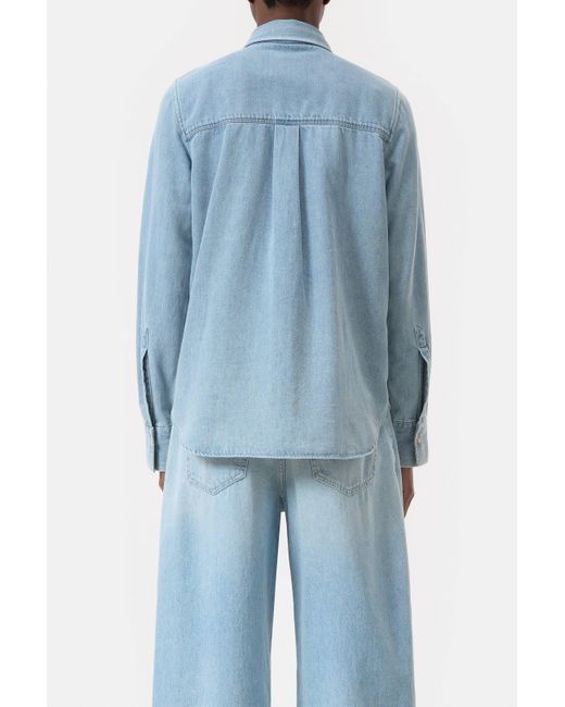Closed Blue Damen Hemdbluse Aus Denim, (Größe)