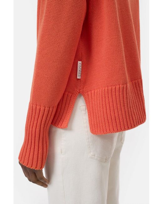 Closed Red Damen Strickpullover Aus Bio-Baumwolle, (Größe)