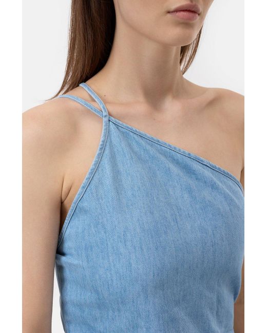 Closed Blue Damen Wickeltop Aus Denim, (Größe)