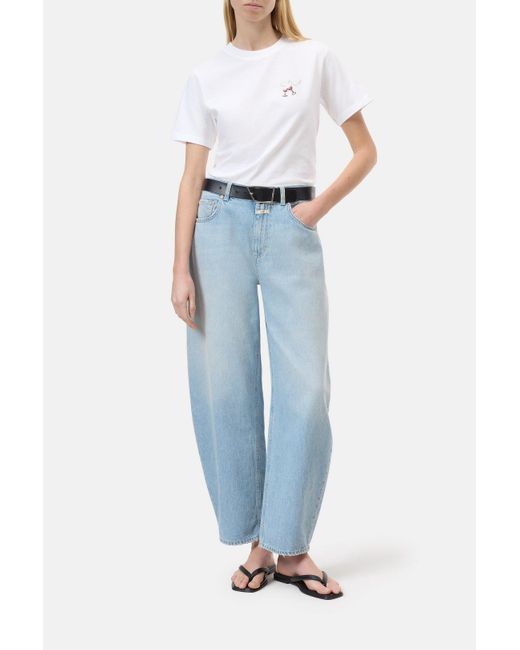 Closed White Damen T-Shirt Mit Print, (Größe)