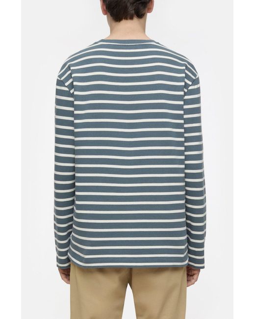 Closed Herren Langarmshirt Aus Baumwolle, (Größe) in Blue für Herren