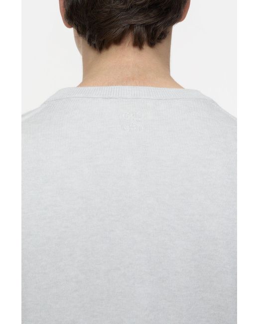 Closed Herren Feinstrickpullover Mit V-Ausschnitt, (Größe) in White für Herren