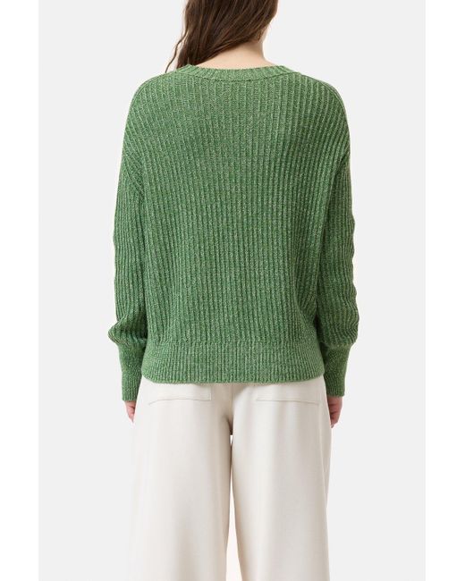 Closed Green Damen Langarmshirt Aus Moulinégarn, (Größe)