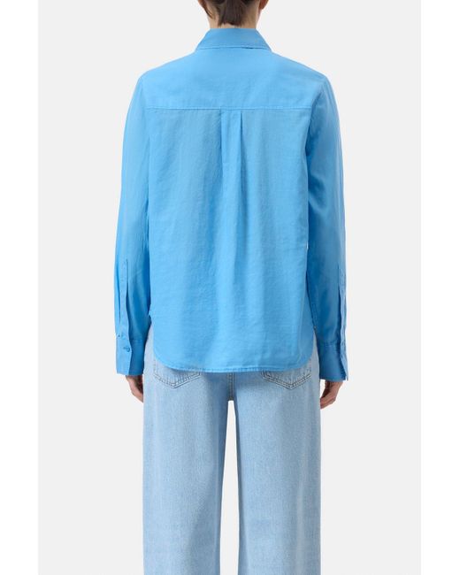 Closed Blue Damen Bluse Aus Leichter Baumwolle, (Größe)