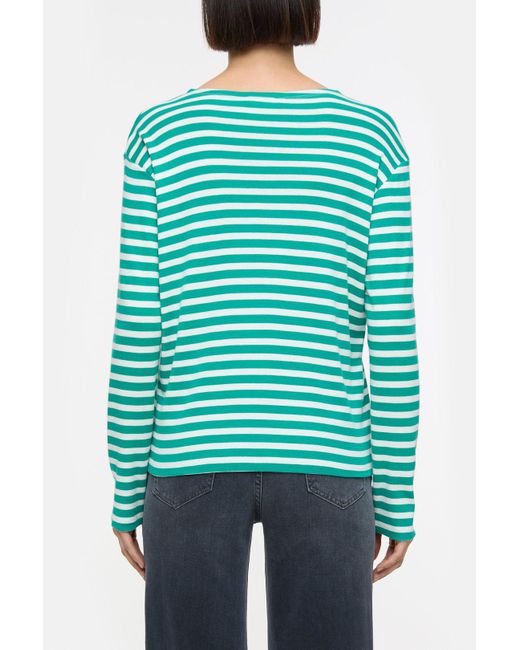 Closed Blue Damen Langarmshirt Aus Bio-Baumwoll-Mix, (Größe)