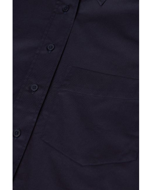 Closed Blue Damen Kurze Bluse Aus Baumwoll-Popeline, (Größe)