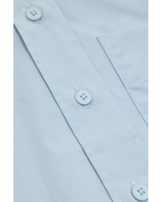 Closed Blue Damen Kurze Bluse Aus Baumwoll-Popeline, (Größe)