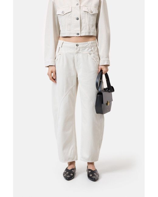 Closed White Damen Barrel Jeans