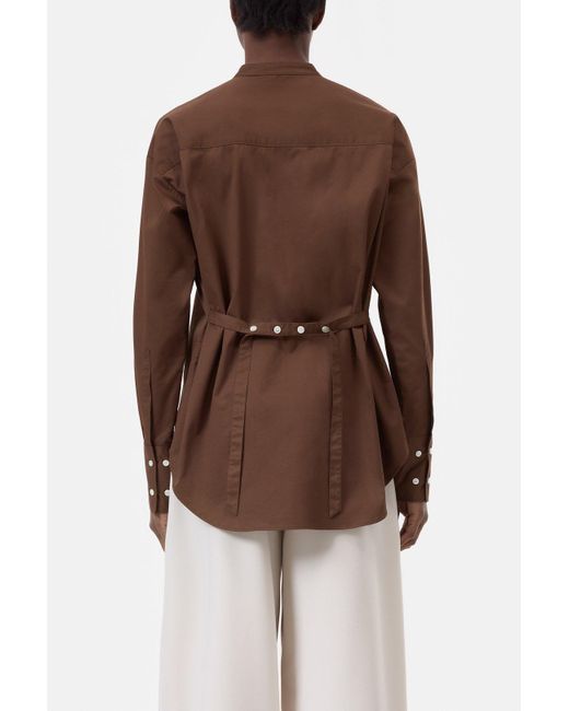 Closed Brown Damen Bluse Mit Gürtel, (Größe)
