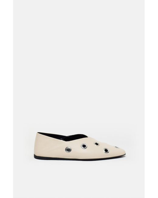 Closed White Damen Ballerinas Aus Leder, (Größe)