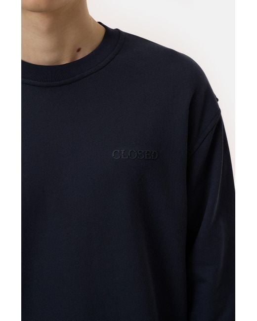 Closed Herren Sweatshirt Aus Reiner Bio-Baumwolle, (Größe) in Blue für Herren