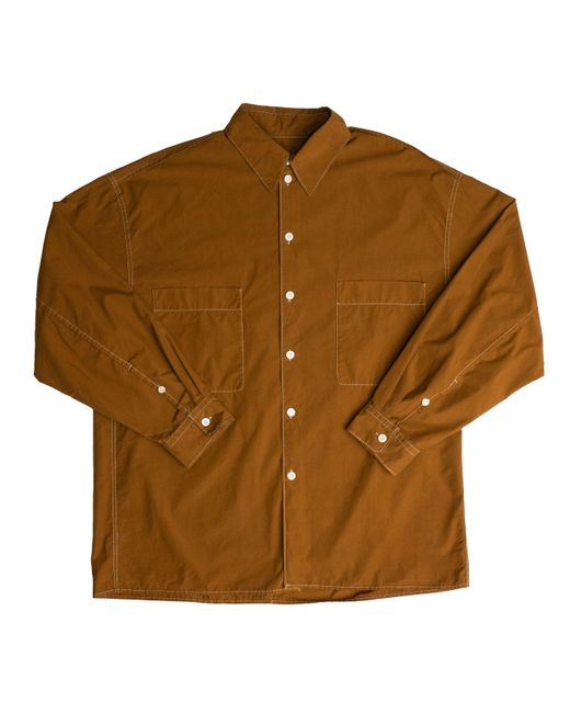 Lemaire Boxy Shirt in Brown for Men | Lyst