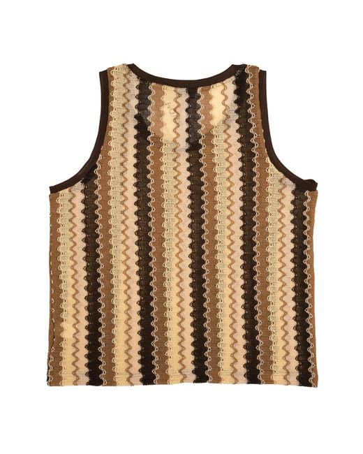 Cmmn Swdn Knitted Wave Tank in Brown for Men | Lyst