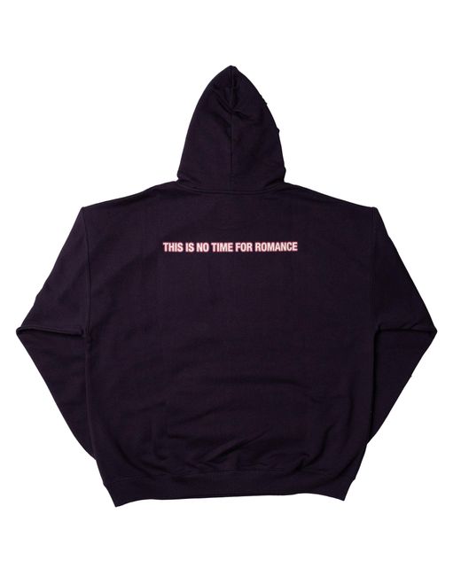 Vetements Cotton No Time For Romance Hoodie in Purple for Men | Lyst