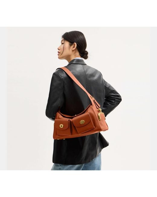 COACH Black Turnlock Haversack Bag