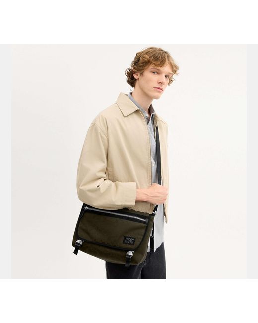 COACH Black Lane Messenger for men