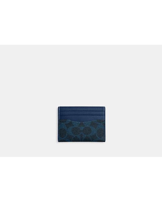 COACH Black Slim Id Card Case for men