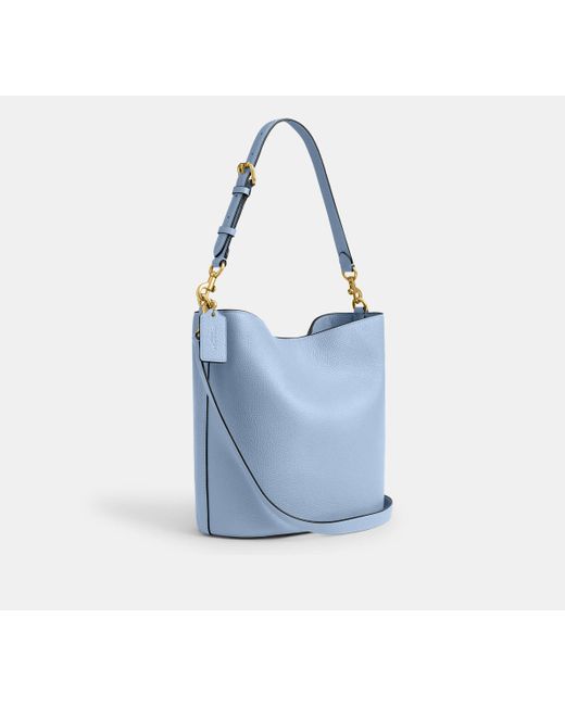 Borsa A Secchiello Morbida Willow di COACH in Blue