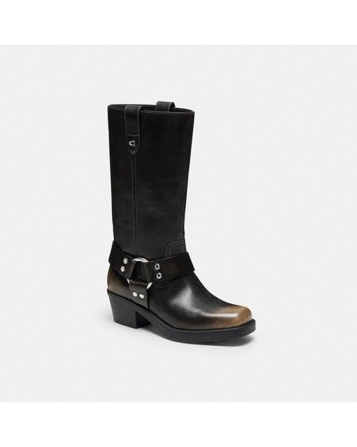 COACH Black Harness Boot