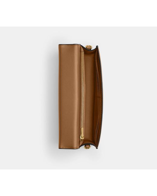 COACH Black Evie Long Wallet With Chain