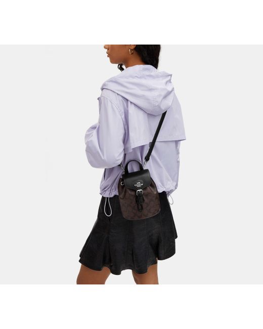 COACH Black Amelia Convertible Backpack