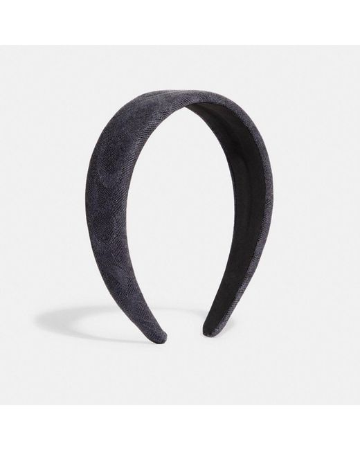 COACH Signature Jacquard Canvas Headband in Black Lyst