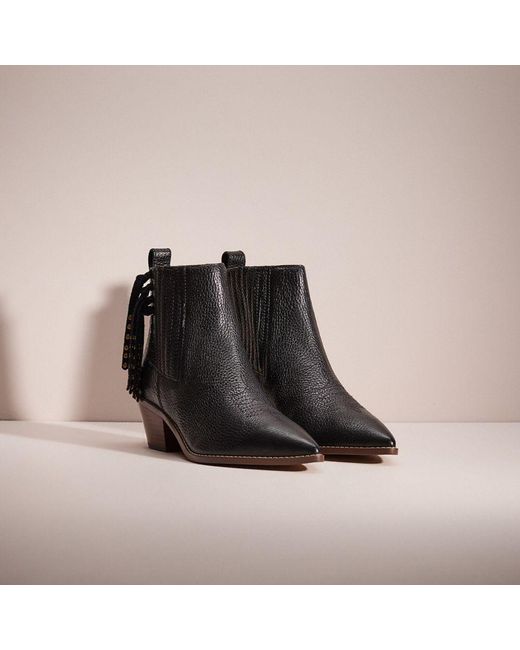 COACH Brown Upcrafted Melody Bootie