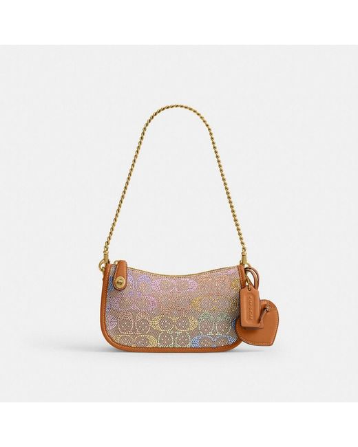 COACH Swinger Bag 20 With Chain In Crystal Signature Jacquard | Lyst Canada