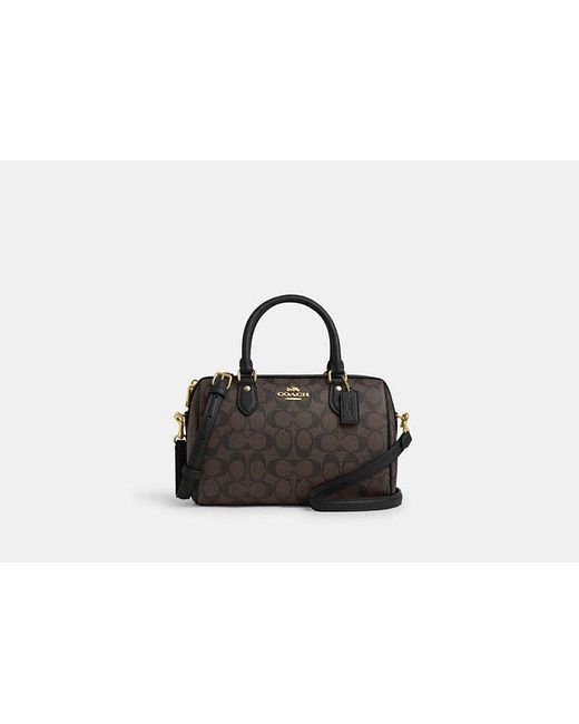 COACH Black Rowan Satchel Bag