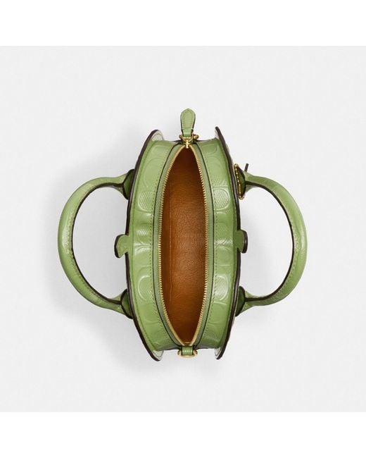 COACH Apple Bag In Signature Leather in Green Lyst