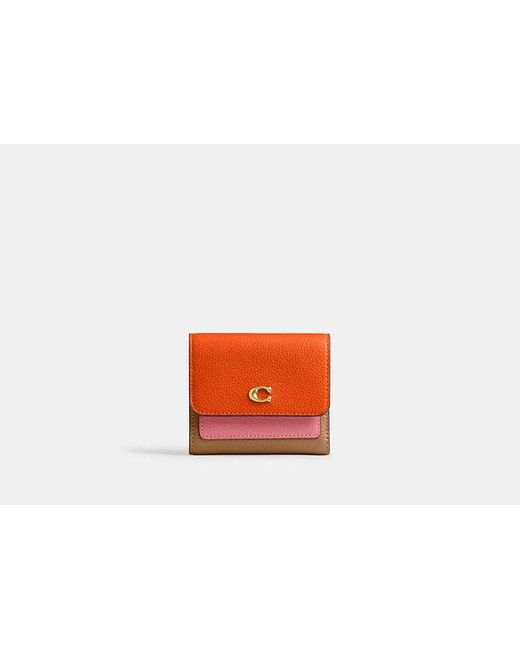 COACH Red Mila Small Flap Wallet