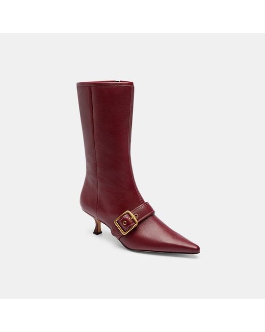 COACH Red Margot Boot