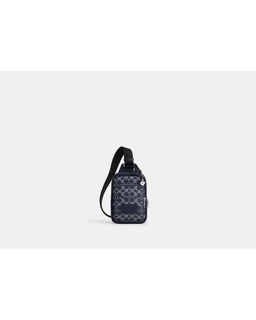COACH Black Racer Sling Pack With Charms for men