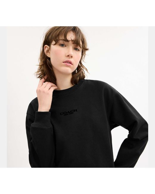 COACH Black Coach Crewneck Top
