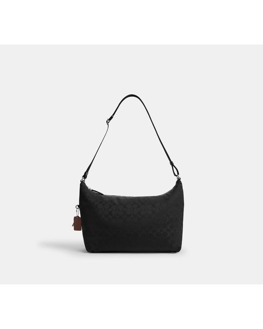 COACH Black Leo Crossbody In Signature Nylon for men
