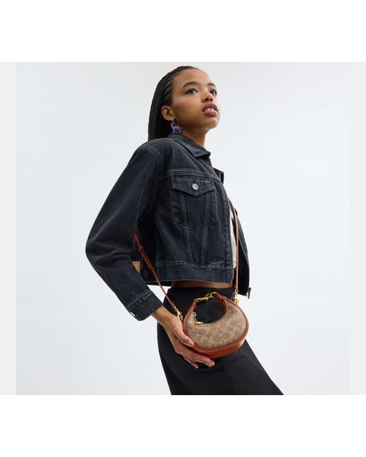 COACH Black Jonie Tasche Aus Signature Canvas