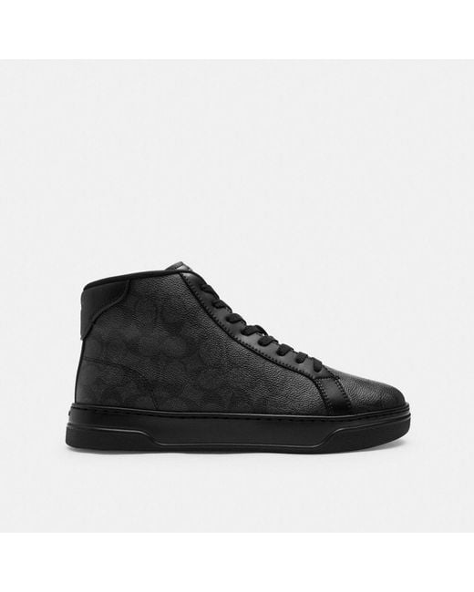 COACH High Line High Top Sneaker in Black for Men | Lyst