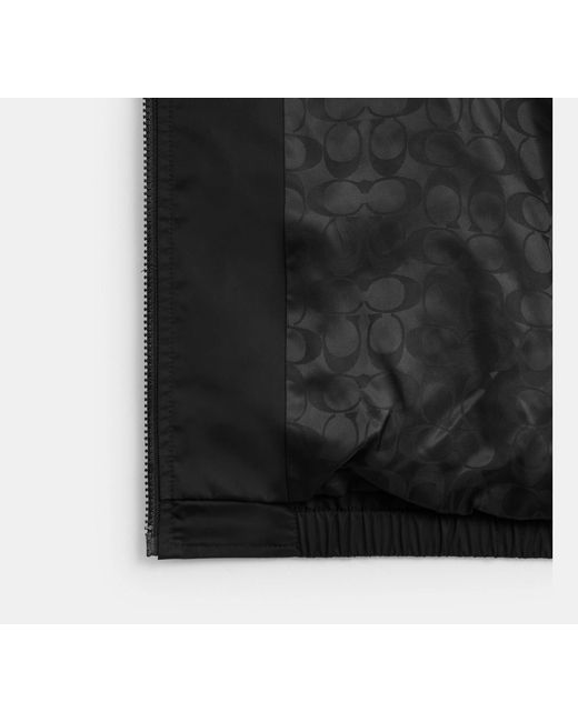 COACH Black Windbreaker In Recycled Polyester