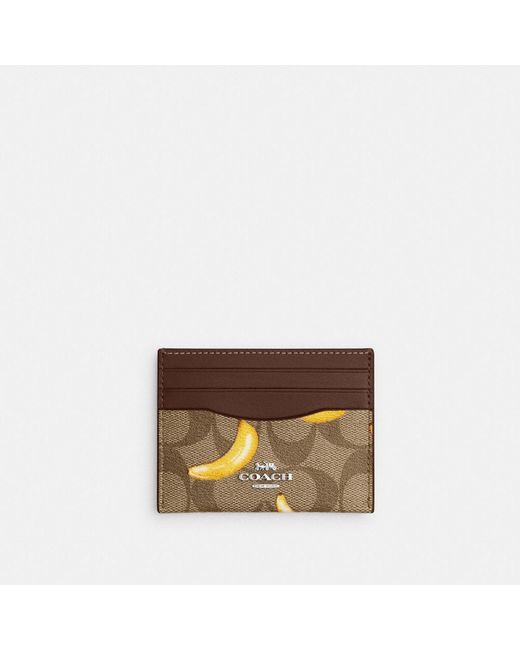 Porte-cartes avec f COACH en coloris Brown