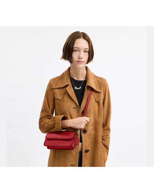 COACH Red New York Elora Top Handle Crossbody Bag