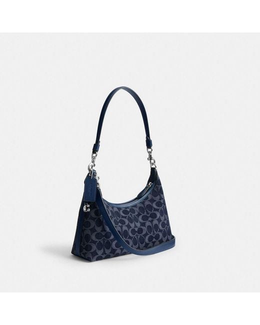 COACH Blue Juliet Shoulder Bag 25 In Signature Denim