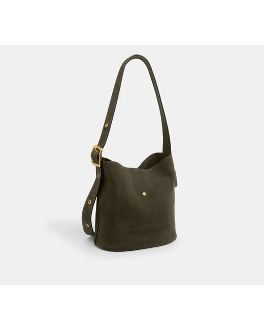 COACH Black Bleecker Bucket Bag