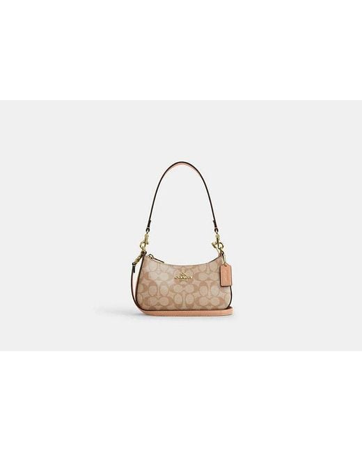 COACH Black Teri Mini-Umhängetasche Aus Signature-Canvas