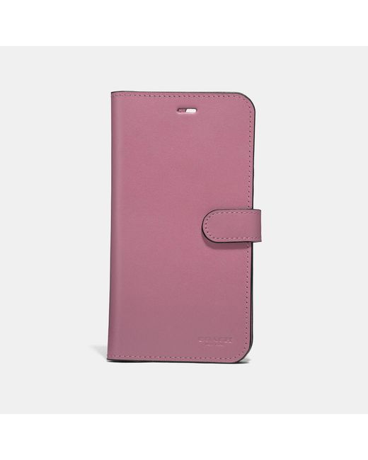 COACH Pink Iphone 7 Plus/8 Plus Folio