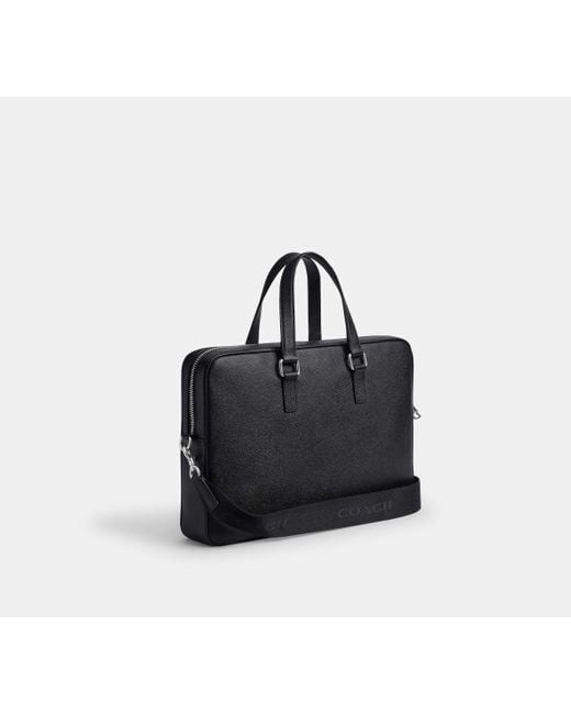 COACH Black Caden Brief Bag for men